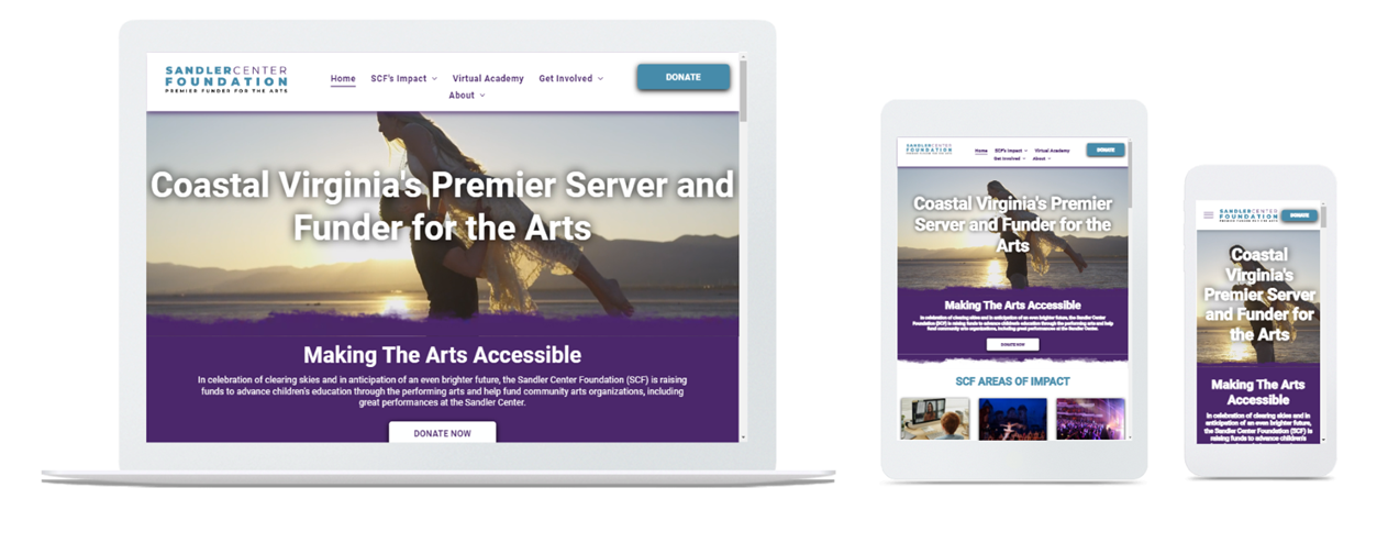 Sandler Center Foundation new enhanced website