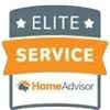 A logo for an elite service home advisor.
