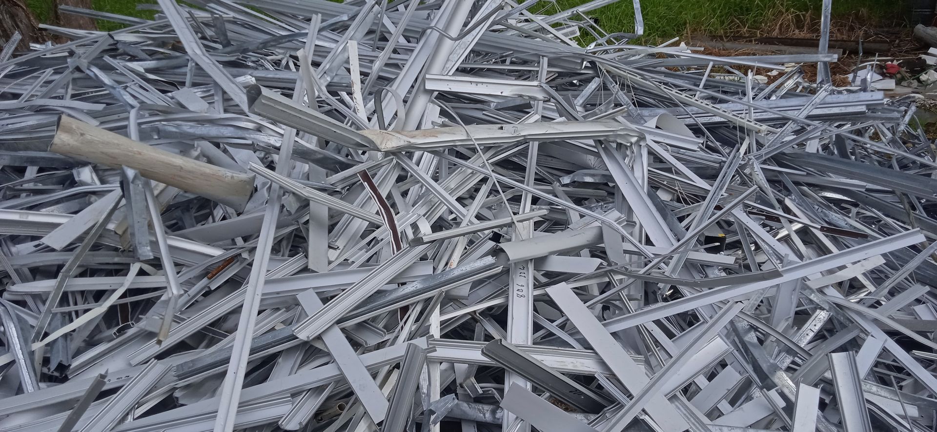 Scrap Metal Pile of Aluminum Frames — B & B Scrap Metal in Noosaville, QLD