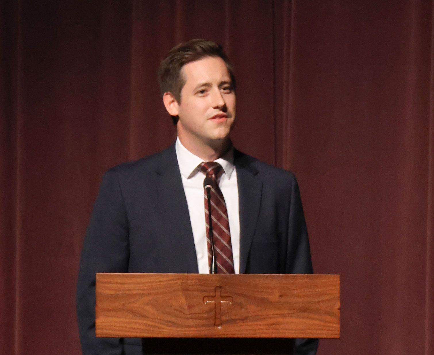 Mr. Kyle Melso, speaking at the NHS Induction