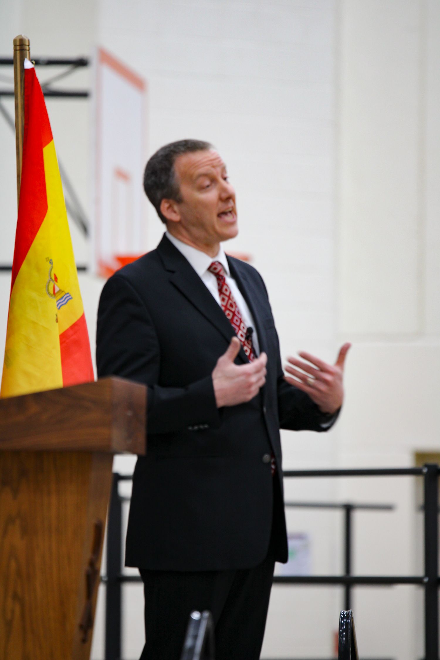 Pastor Wagner, delivering his sermon