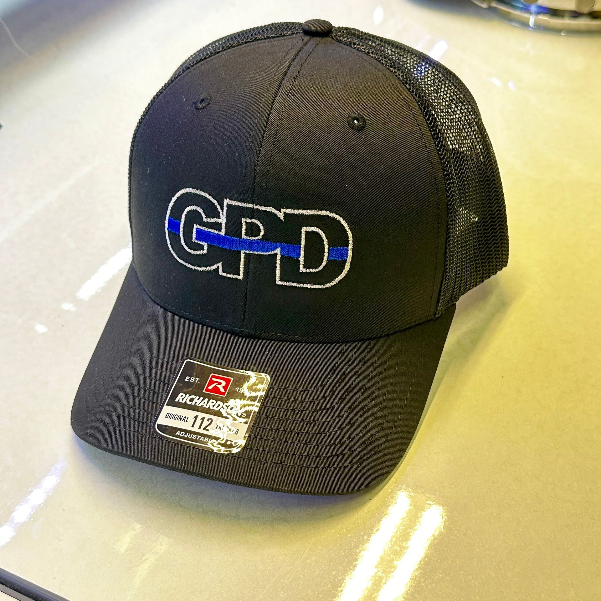 Black baseball cap with 