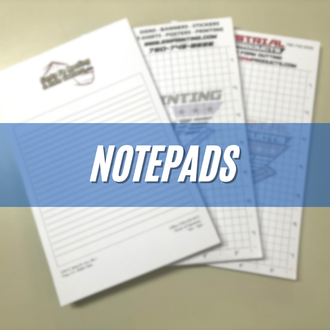 Create branded notepads for your business. High-quality printing with fast turnaround at ERI Repro.