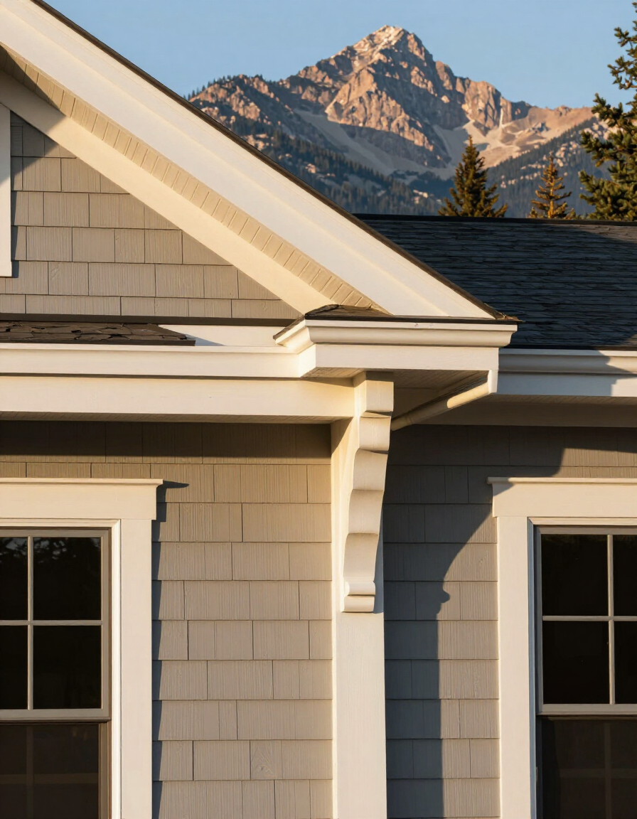 Premium exterior painting McCall Idaho luxury home