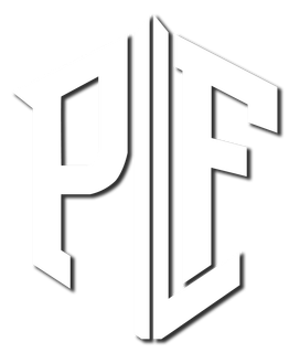 Stylized black-and-gray geometric monogram with mirrored vertical letters on a white background