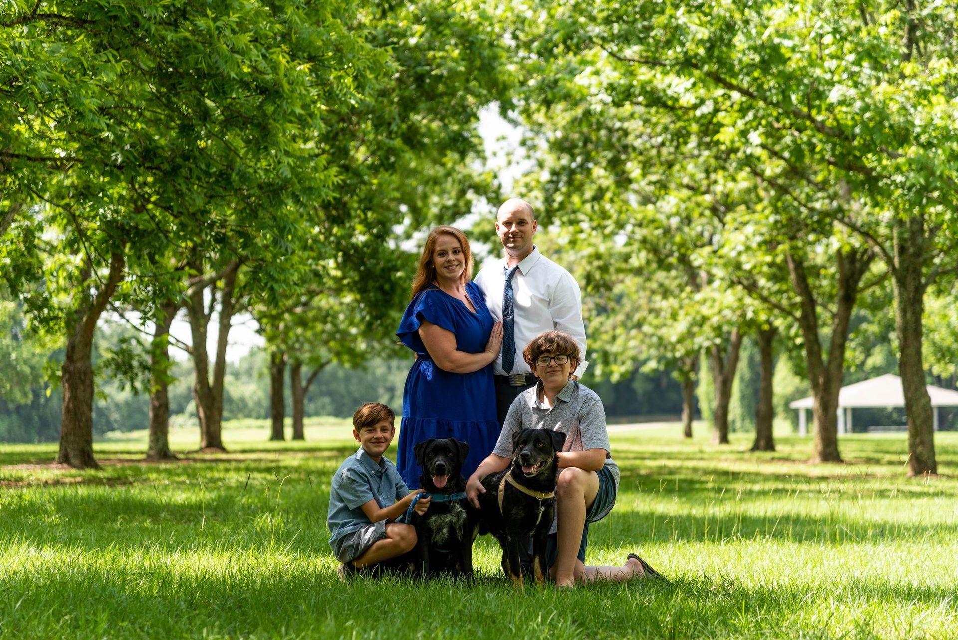 Family portrait in san antonio tx on a sunny day