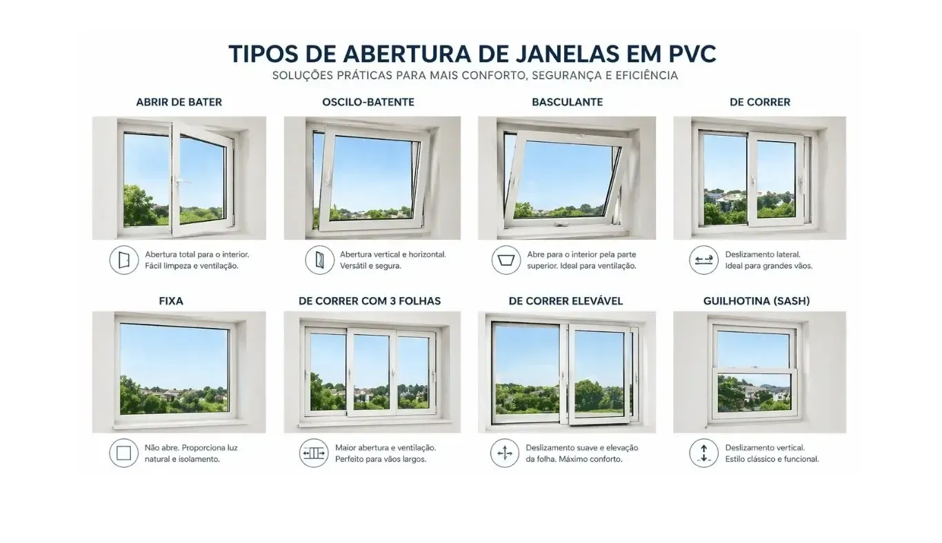Tipo da abertura da janela