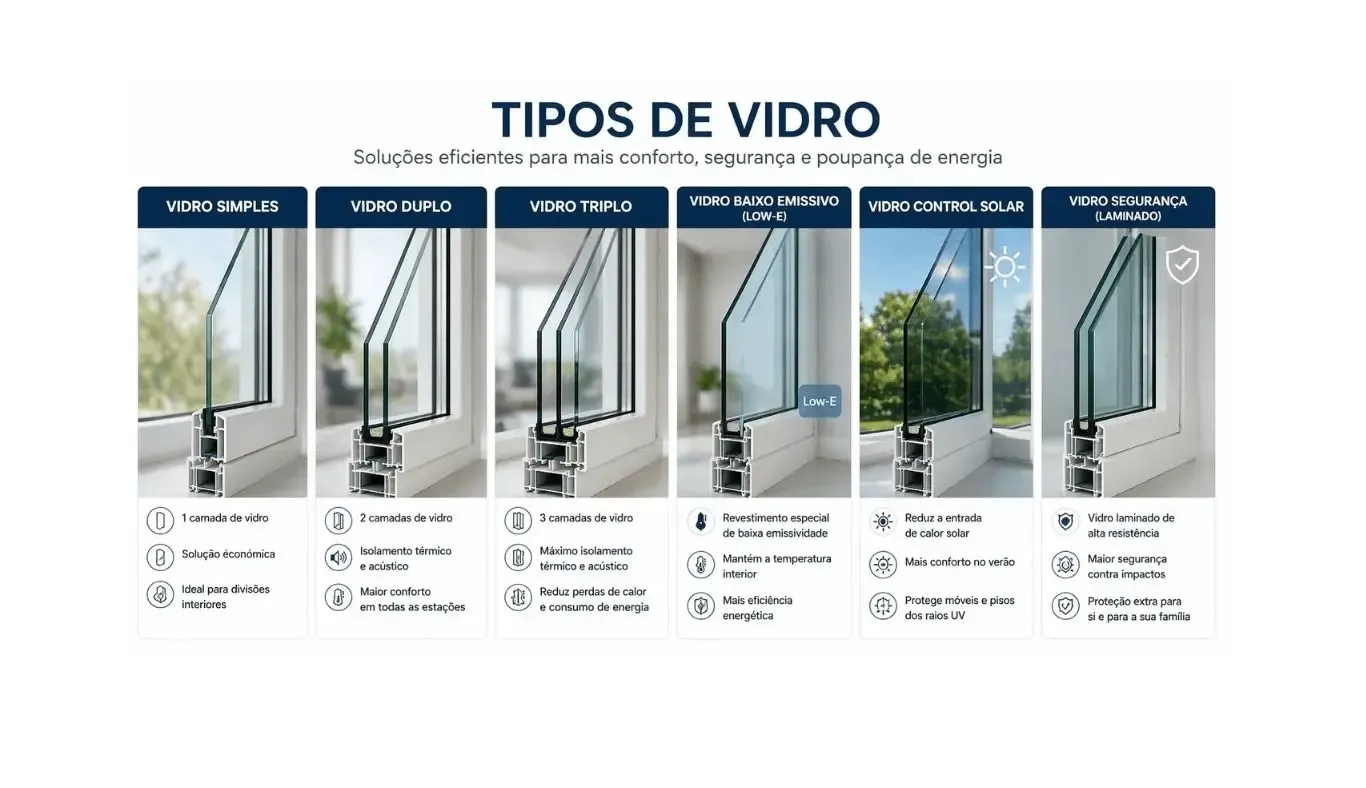 Tipo de vidros para janelas