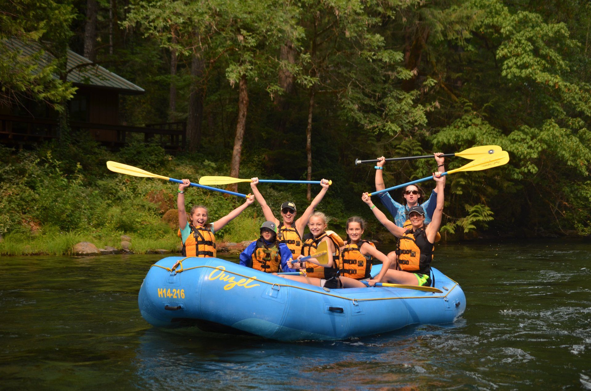 Kids Rafting on the McKenzie River.