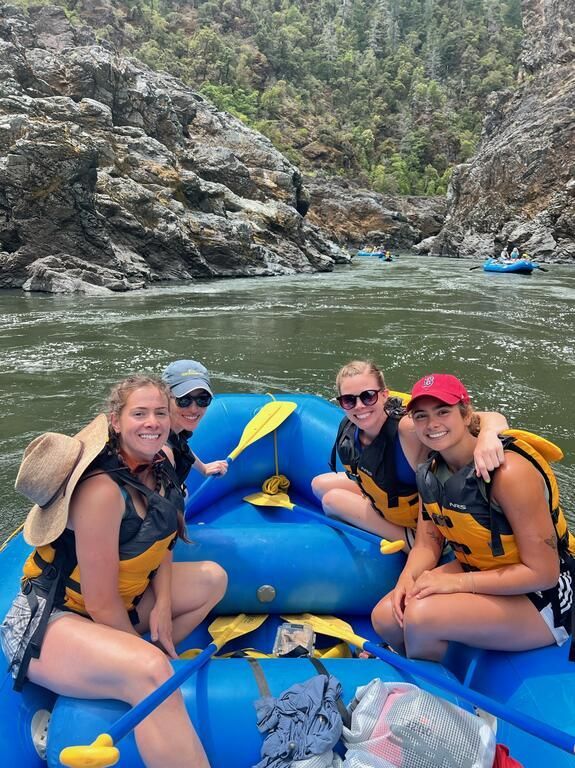 Happy paddles in Mule Creek at the Rogue River Wild and Scenic Corridor.