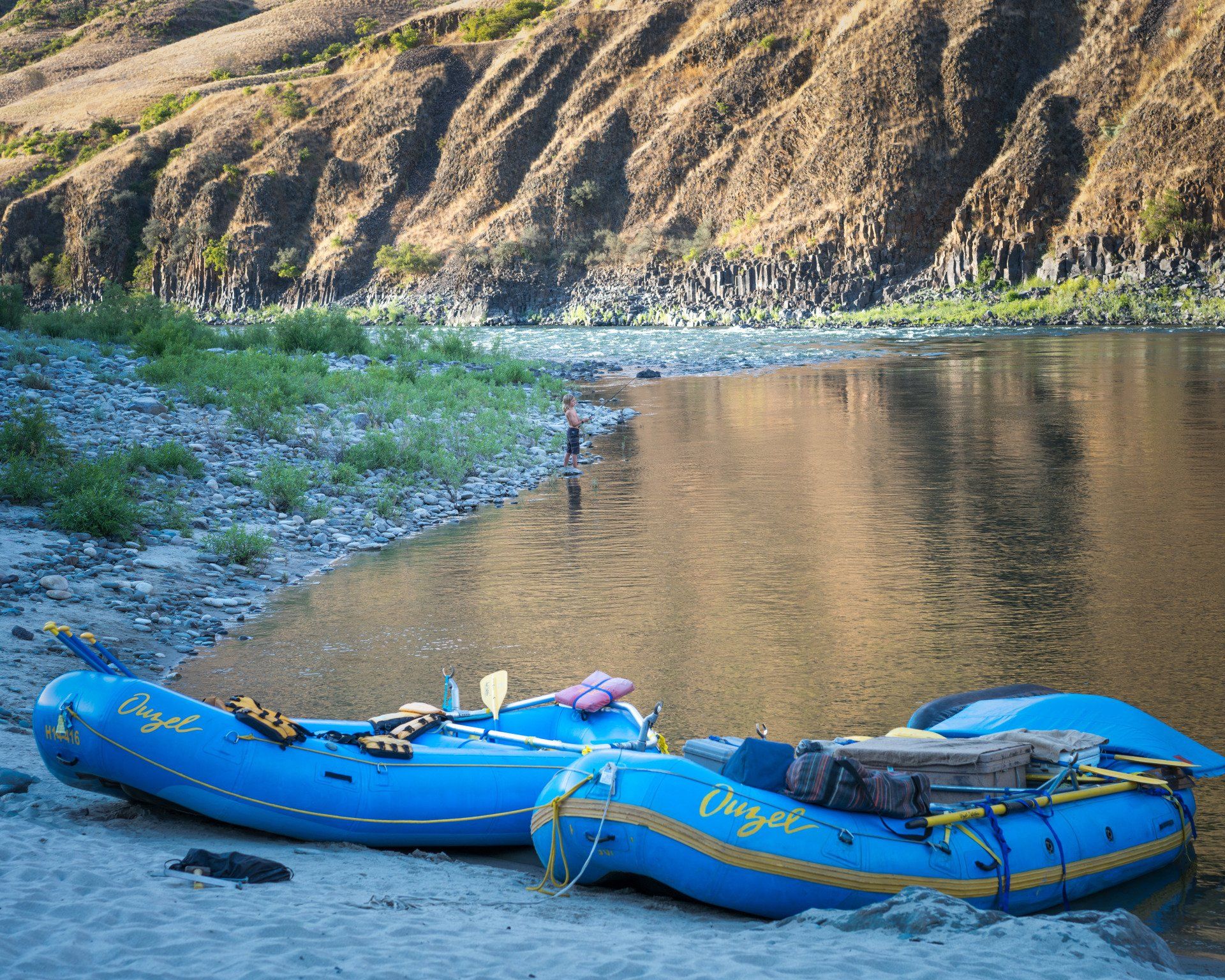 River fishing is a great way to spend down-time on the camp.