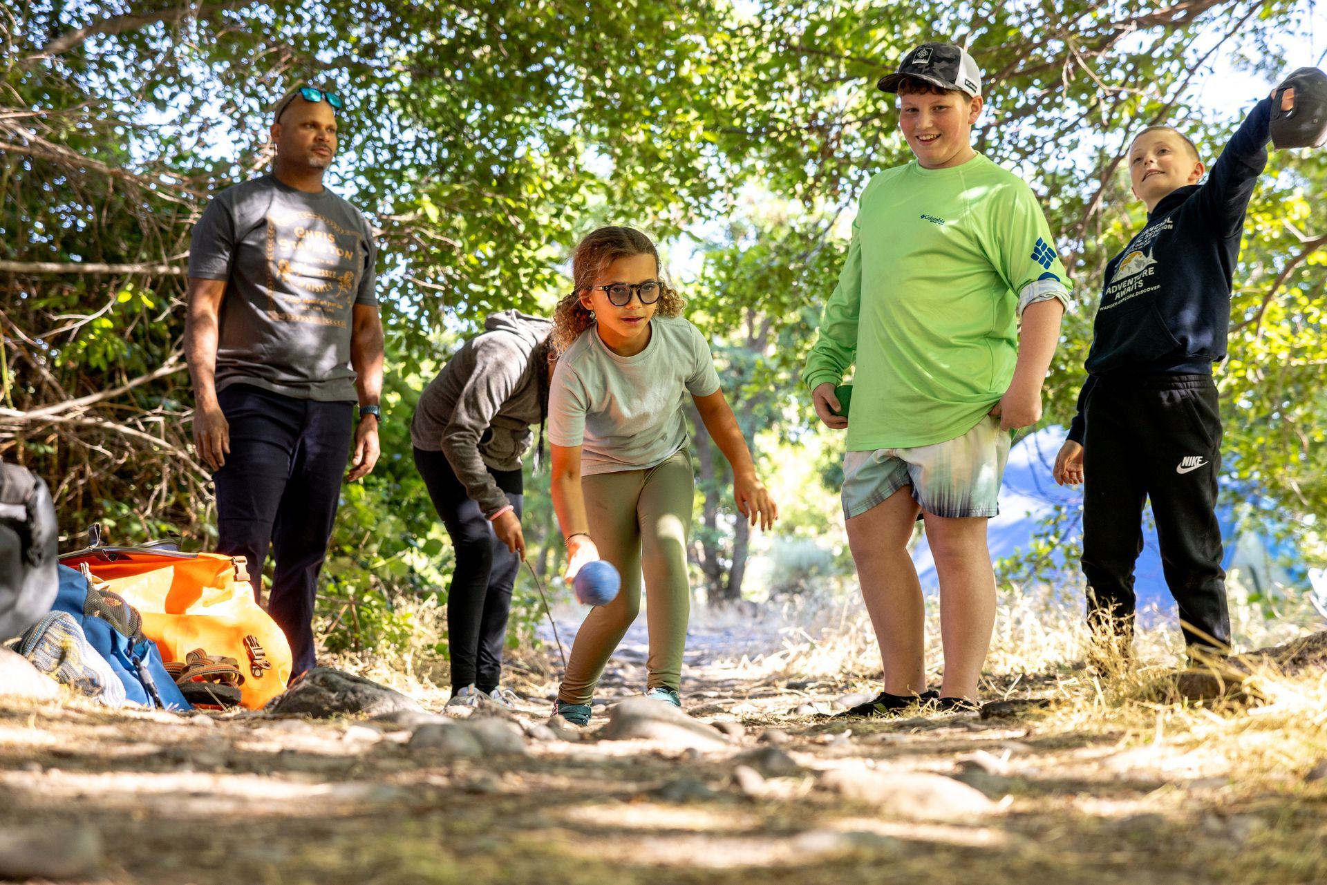 Deschutes River camping comes with fun games for the whole family, keeping even the smallest guests entertained.