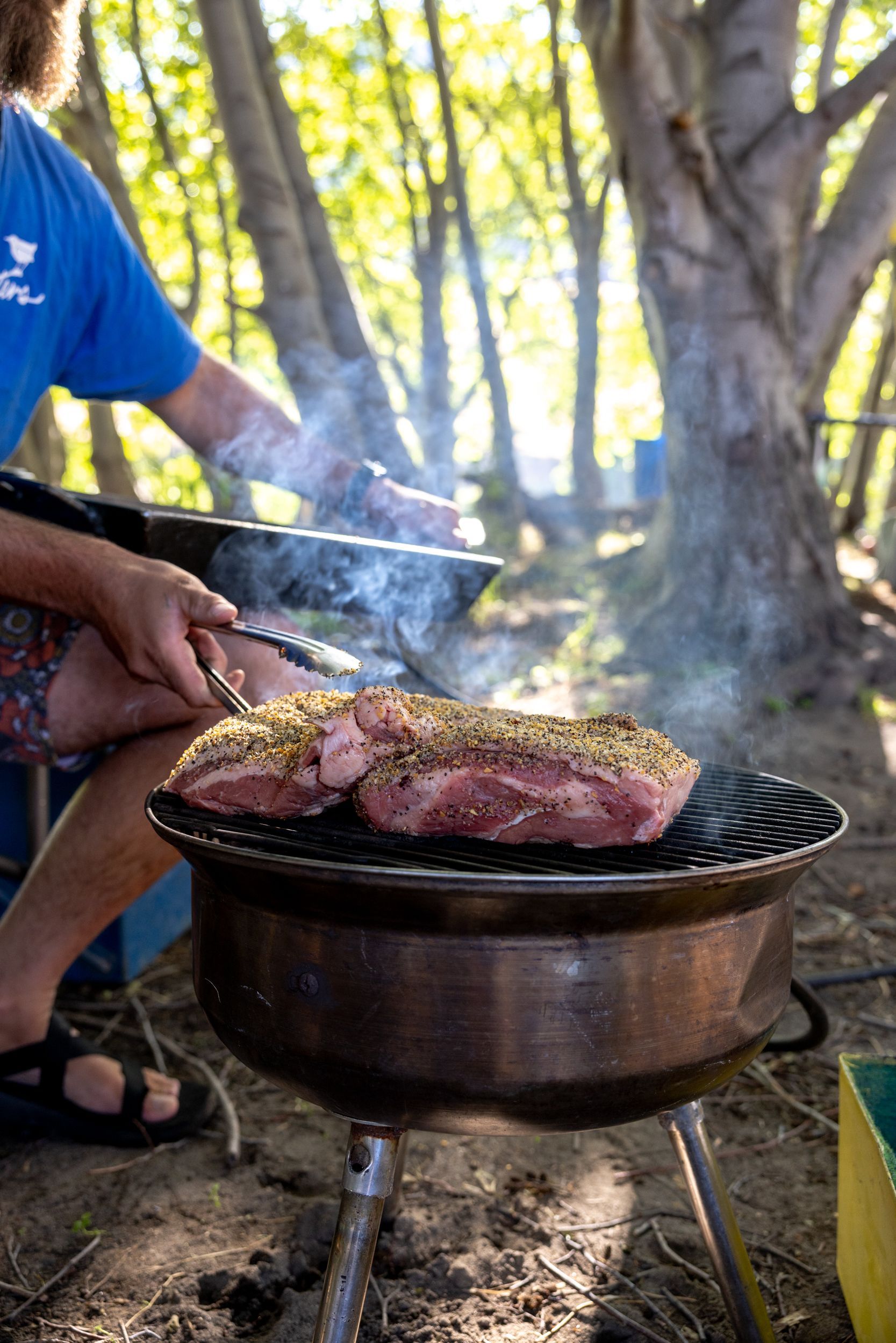 Fun fact: food tastes better outside. Our staff prepares mouth-watering meals for our river trip groups.