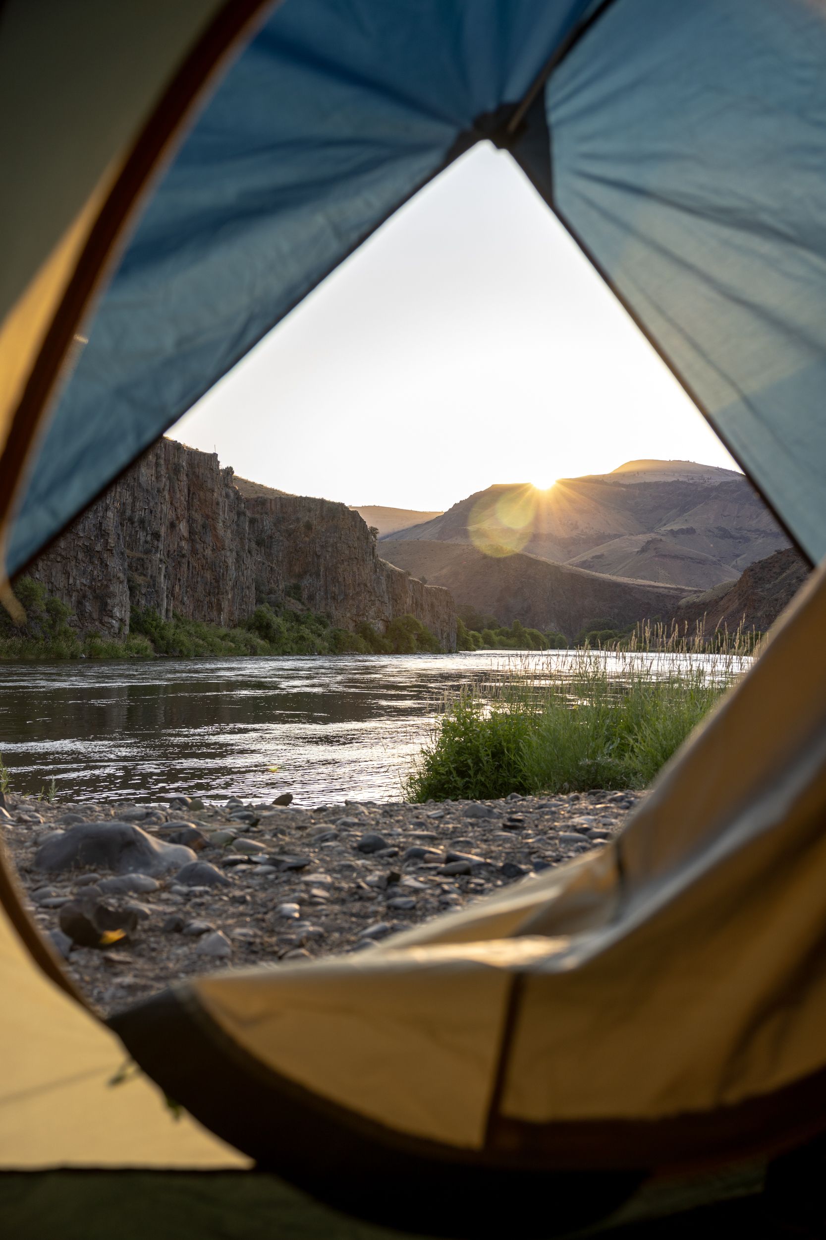 This is a breathtaking view from our camp on the John Day River during sunrise over the canyon.