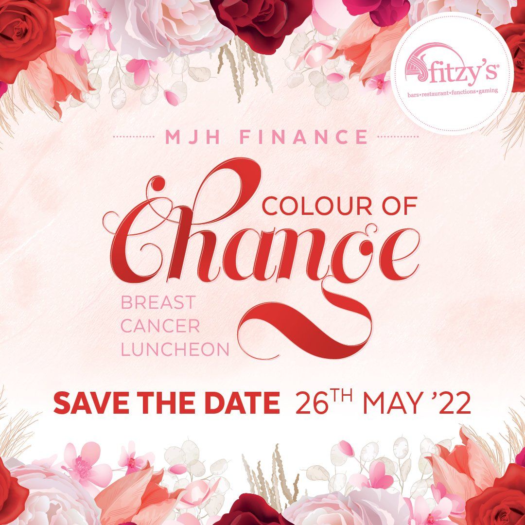 A poster for the colour of chance breast cancer luncheon
