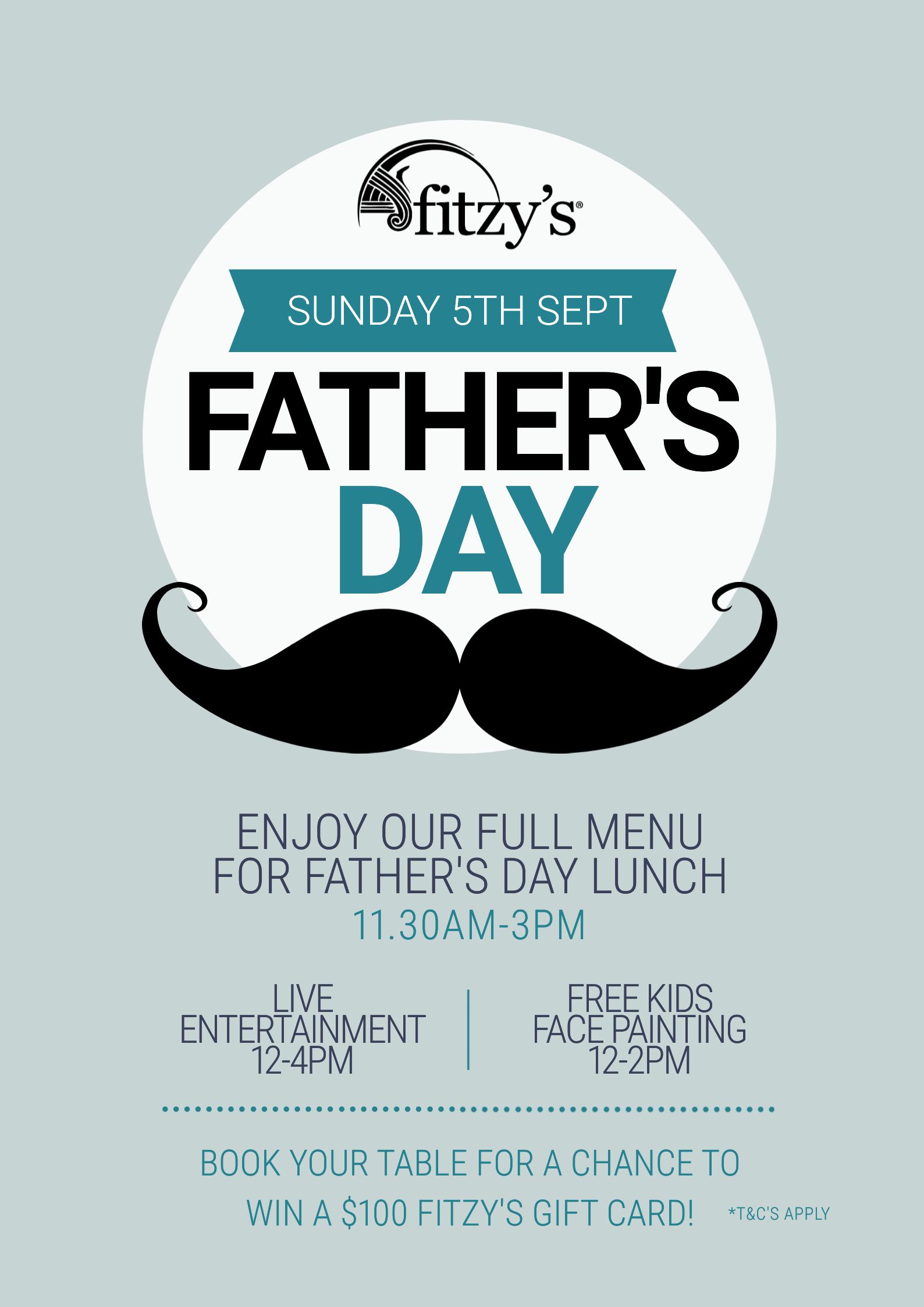 A poster for father 's day with a mustache on it