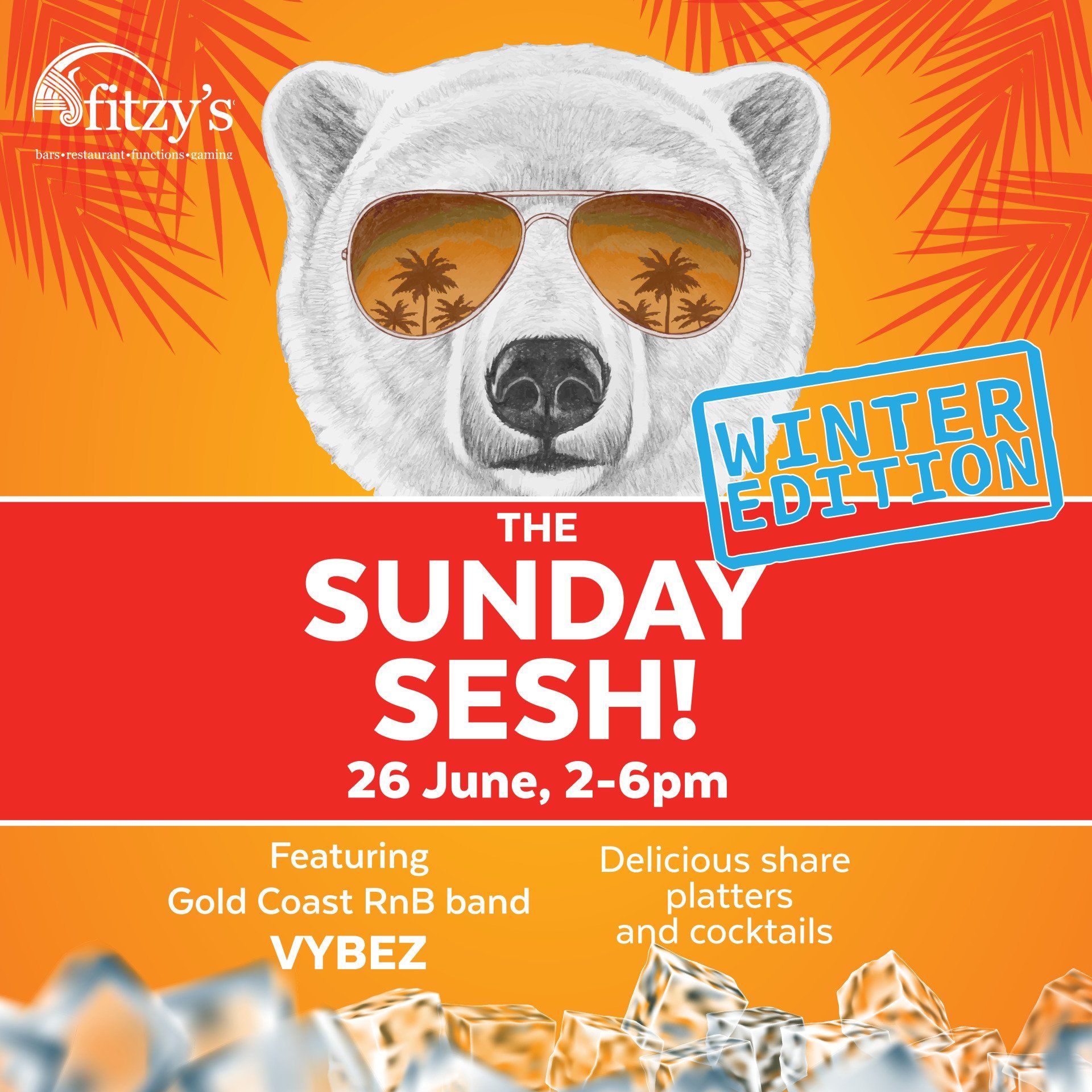 An advertisement for the winter edition of the sunday sesh