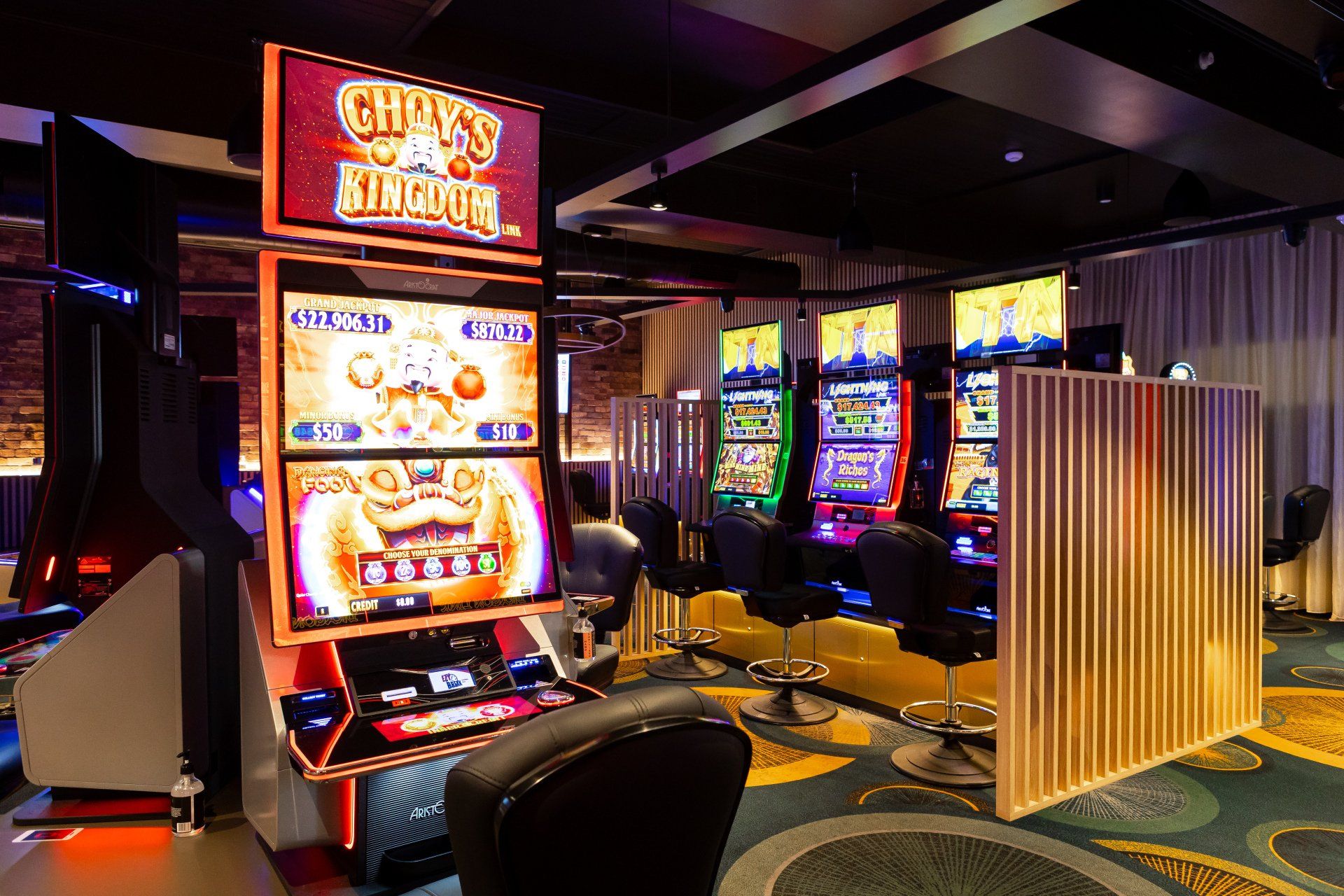 A slot machine in a casino called chucky 's slaughter
