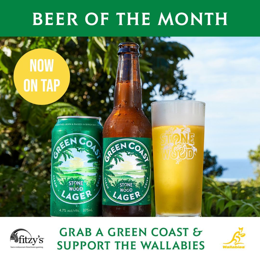 A can of green coast lager and a glass of beer