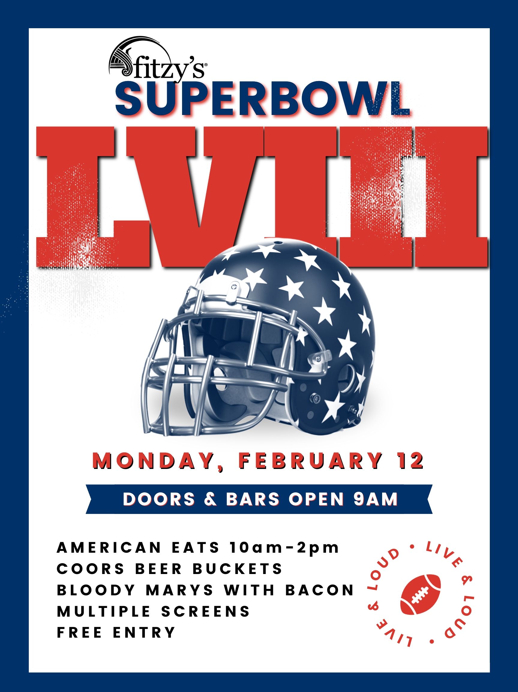 A poster for the super bowl lvii on february 12