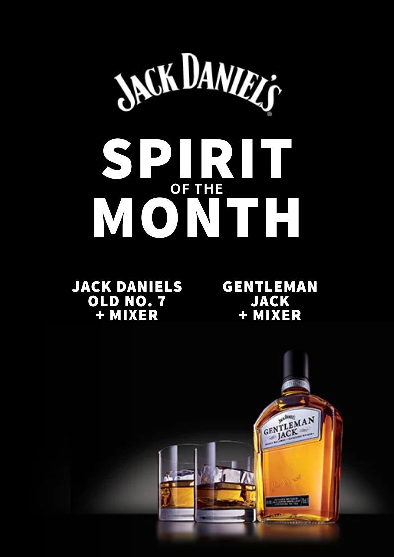 An advertisement for jack daniel 's spirit of the month