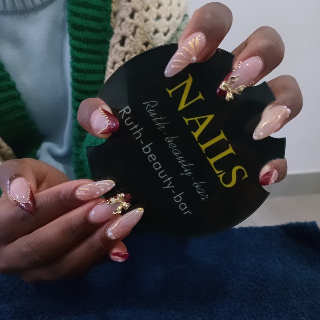 Hands holding a black display sign for 