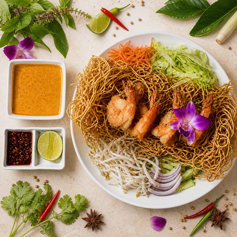 Crispy noodles with shrimp