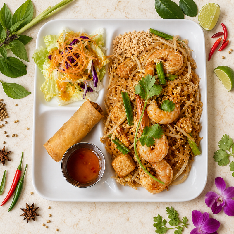 Pad Thai with shrimp and lime