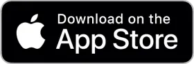Black Apple App Store badge with Apple logo and “Download on the App Store” text