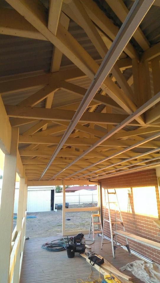 A Wooden Structure Is Being Built On Top Of A Brick Building – Horsham, VIC - ALK Property Maintenance