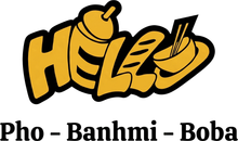 Yellow-and-black &ldquo;HELZ&rdquo; logo with &ldquo;Pho - Banhmi - Boba&rdquo; text underneath