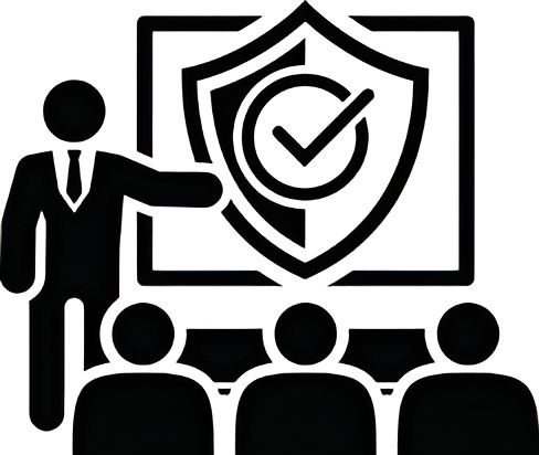 A man in a suit and tie is giving a presentation to a group of people.