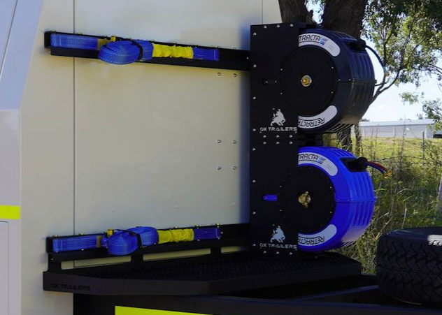 heavy duty ox trailers gas bottle support frame on service trailer for mine site