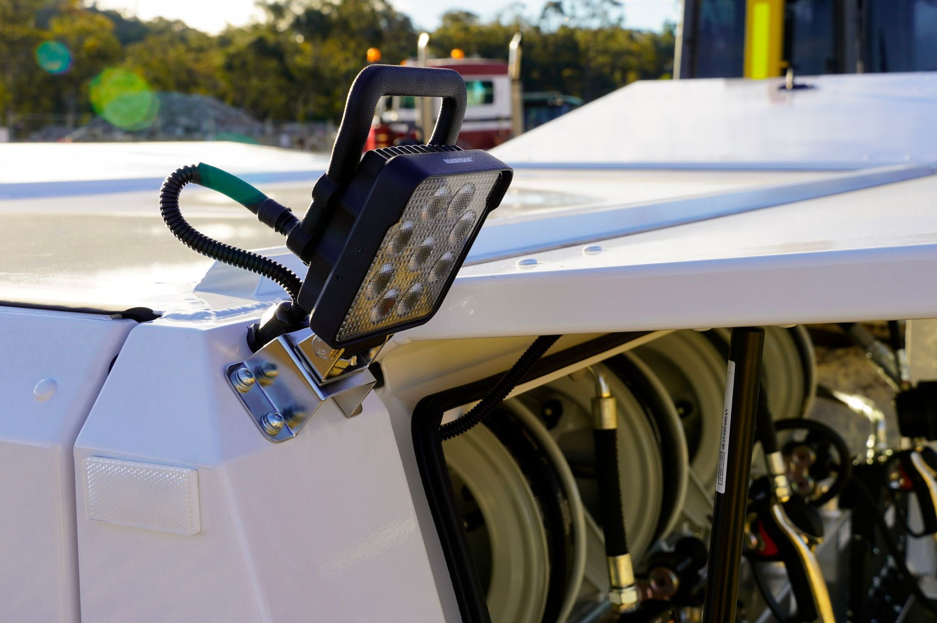 heavy duty and water proof LED external lighting on ox trailers service trailer