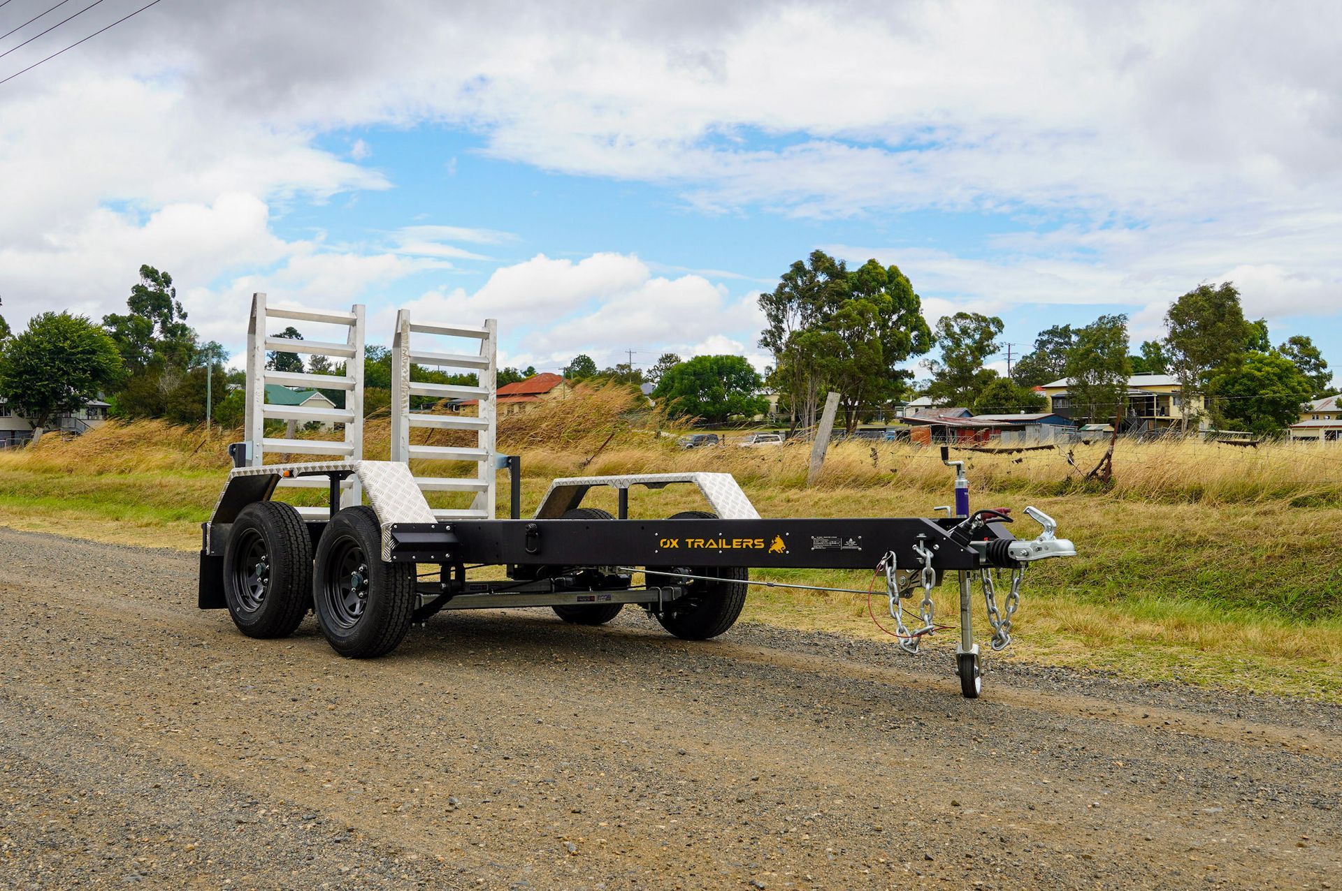 A top view of the base series plant trailer, showing the height from the ground