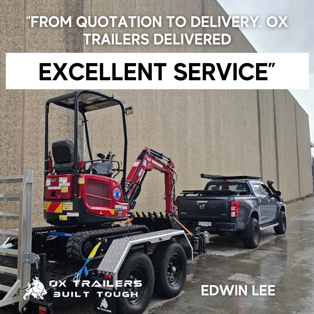 3.5t plant trailer for excavator, Edwin lee praises the excellent service of ox trailers