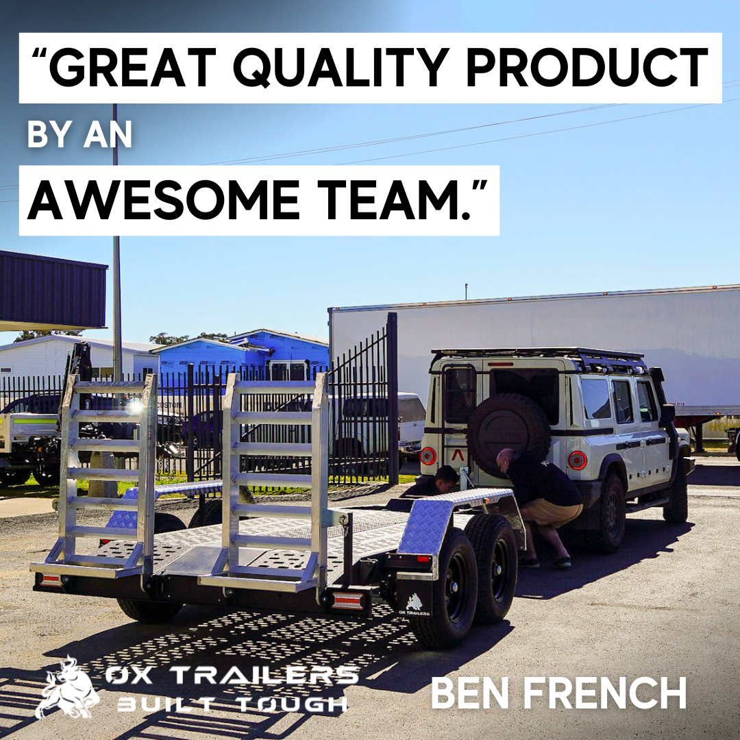Heavy-duty plant trailer by ox trailers for brisbane horticulturalist Ben French described to be a great qualitt trailer.