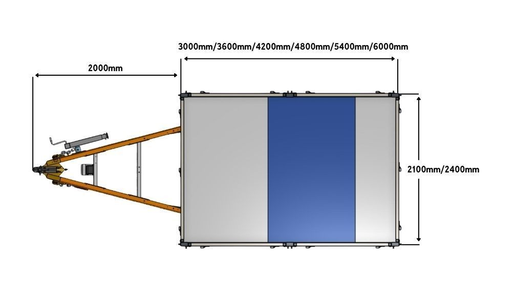 the lengths and widths of an ox pro series flat top trailer