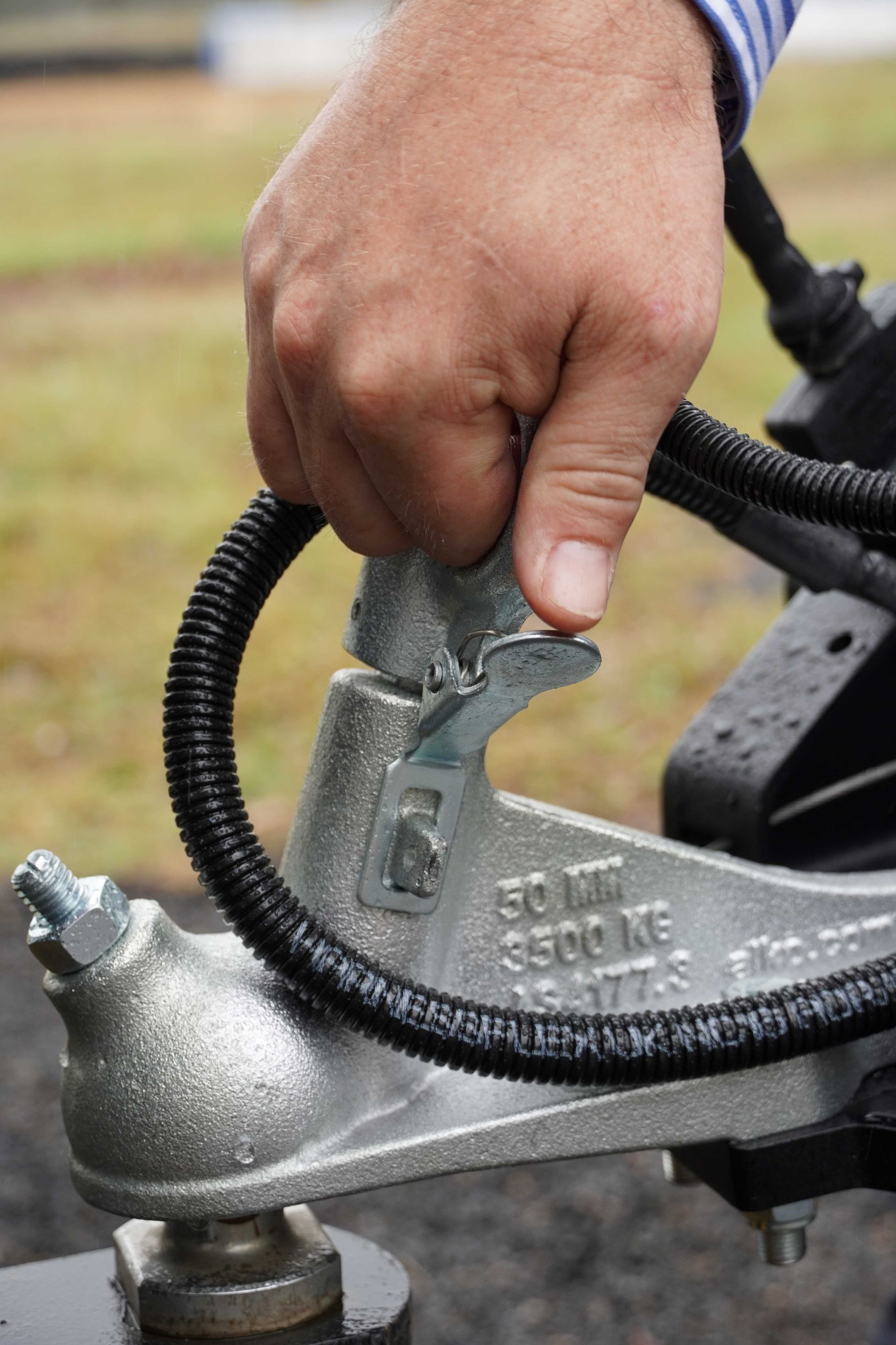 Trailer Safety Latch in use