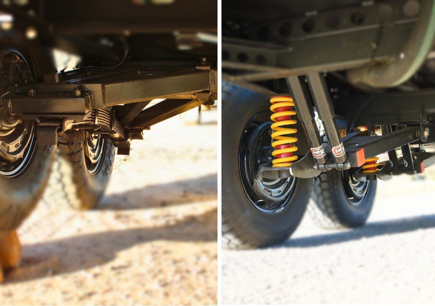 heavy duty suspension options of ox trailers, independent simplicity or independent coil suspension available for ox trailers