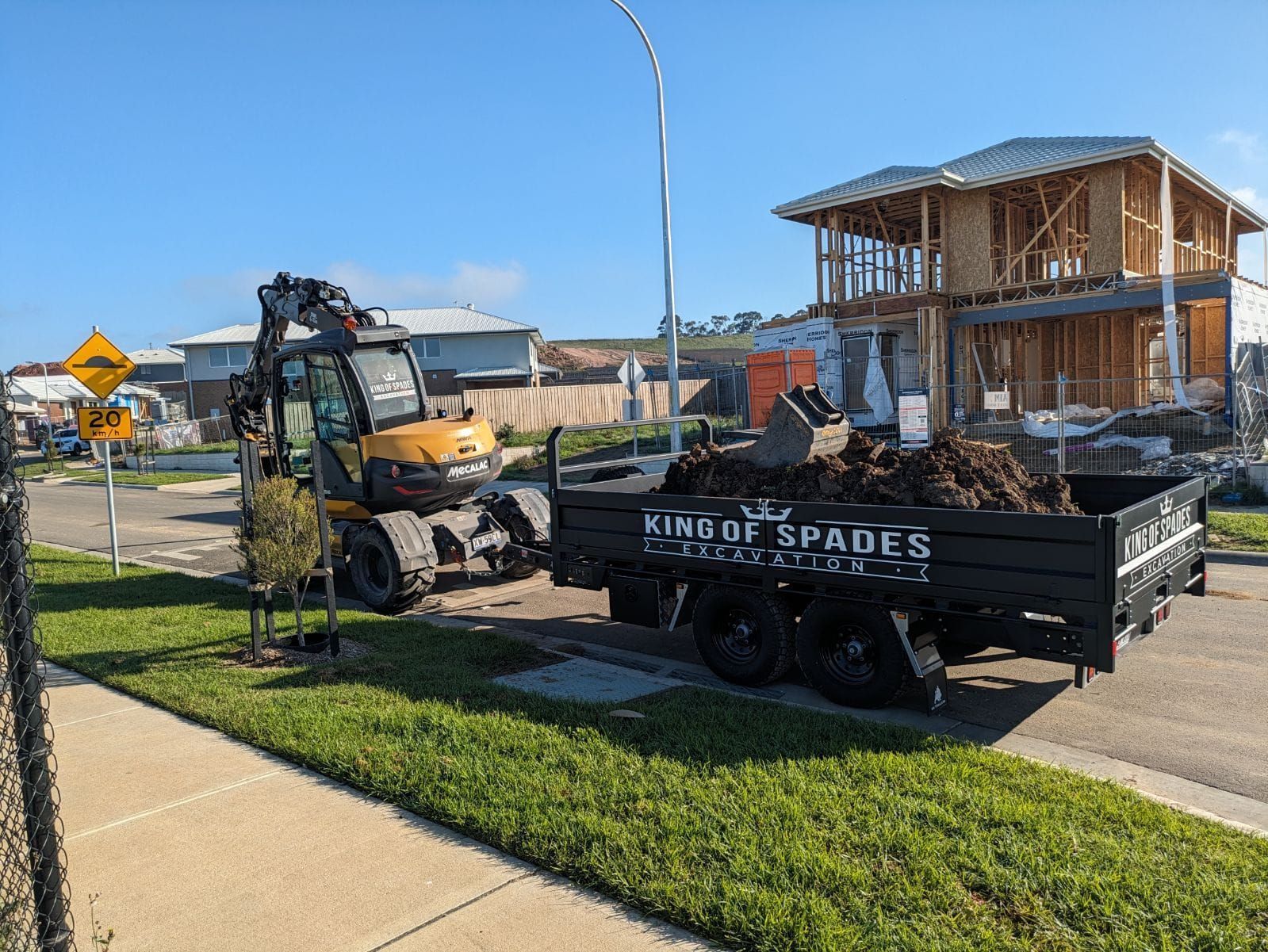 Custom signwriting for King of Spades Excavation