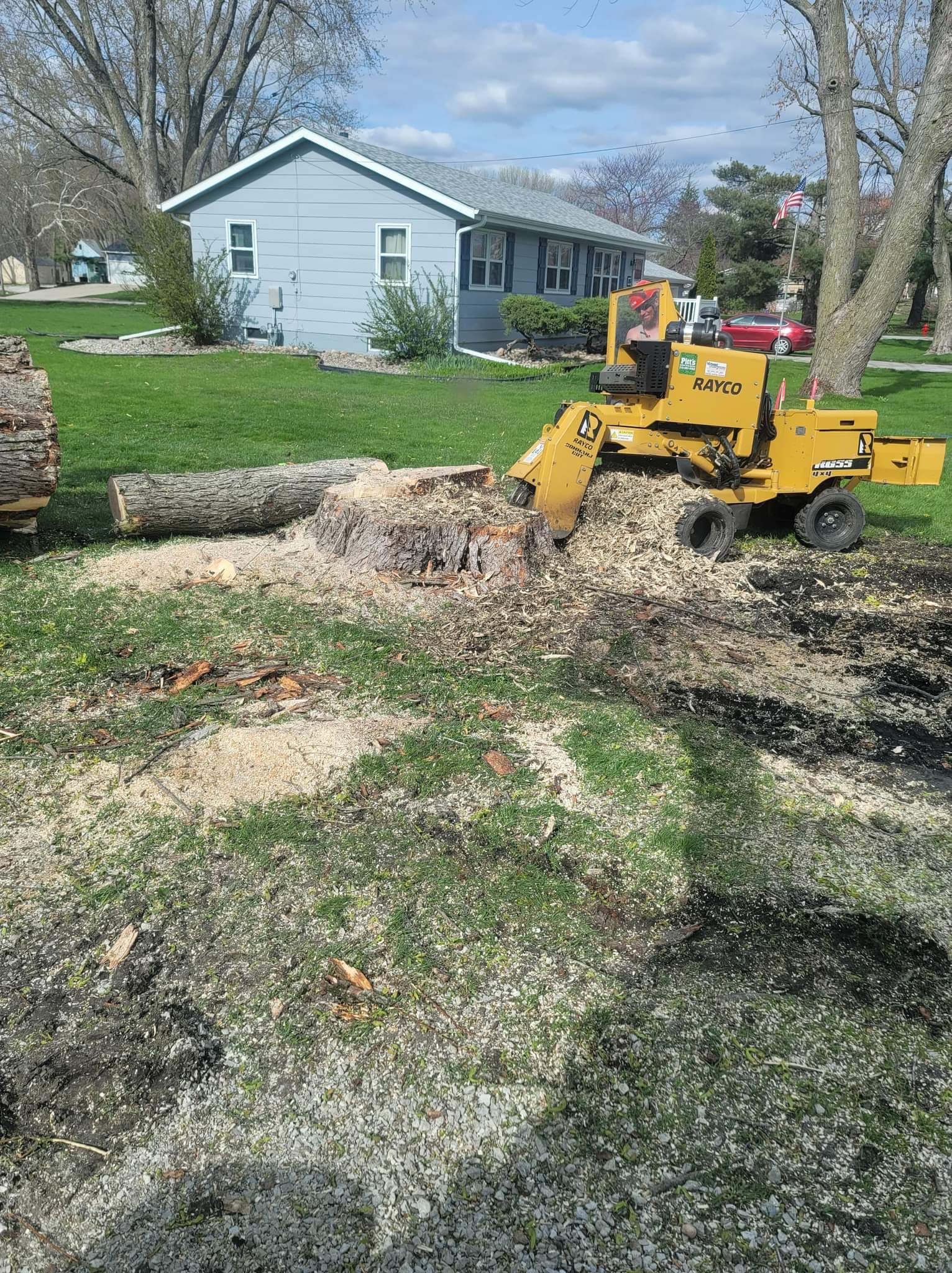 Removing Tree Stump – Huxley, IA – Pitts Lawn & Tree