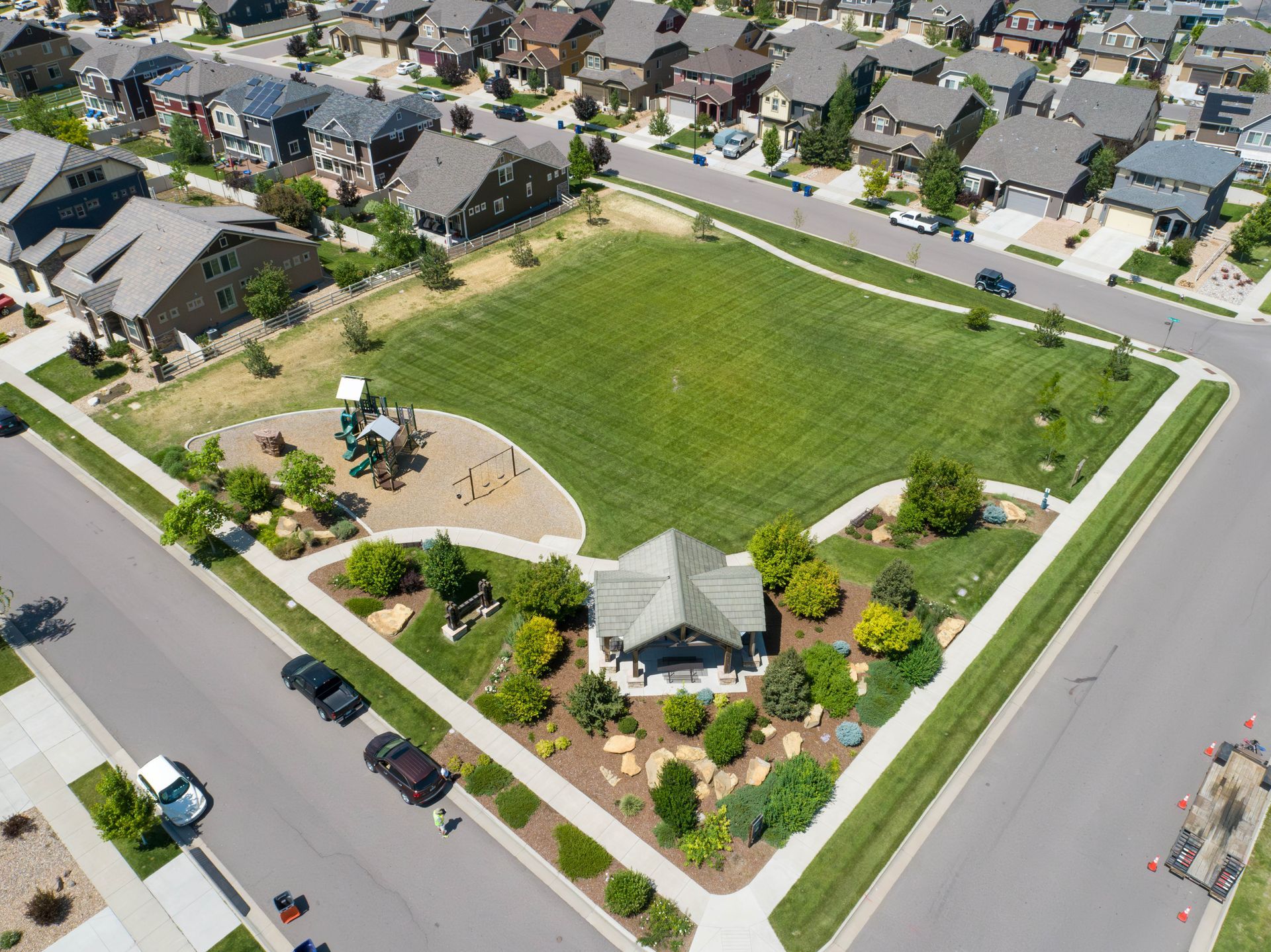 Drone image of park