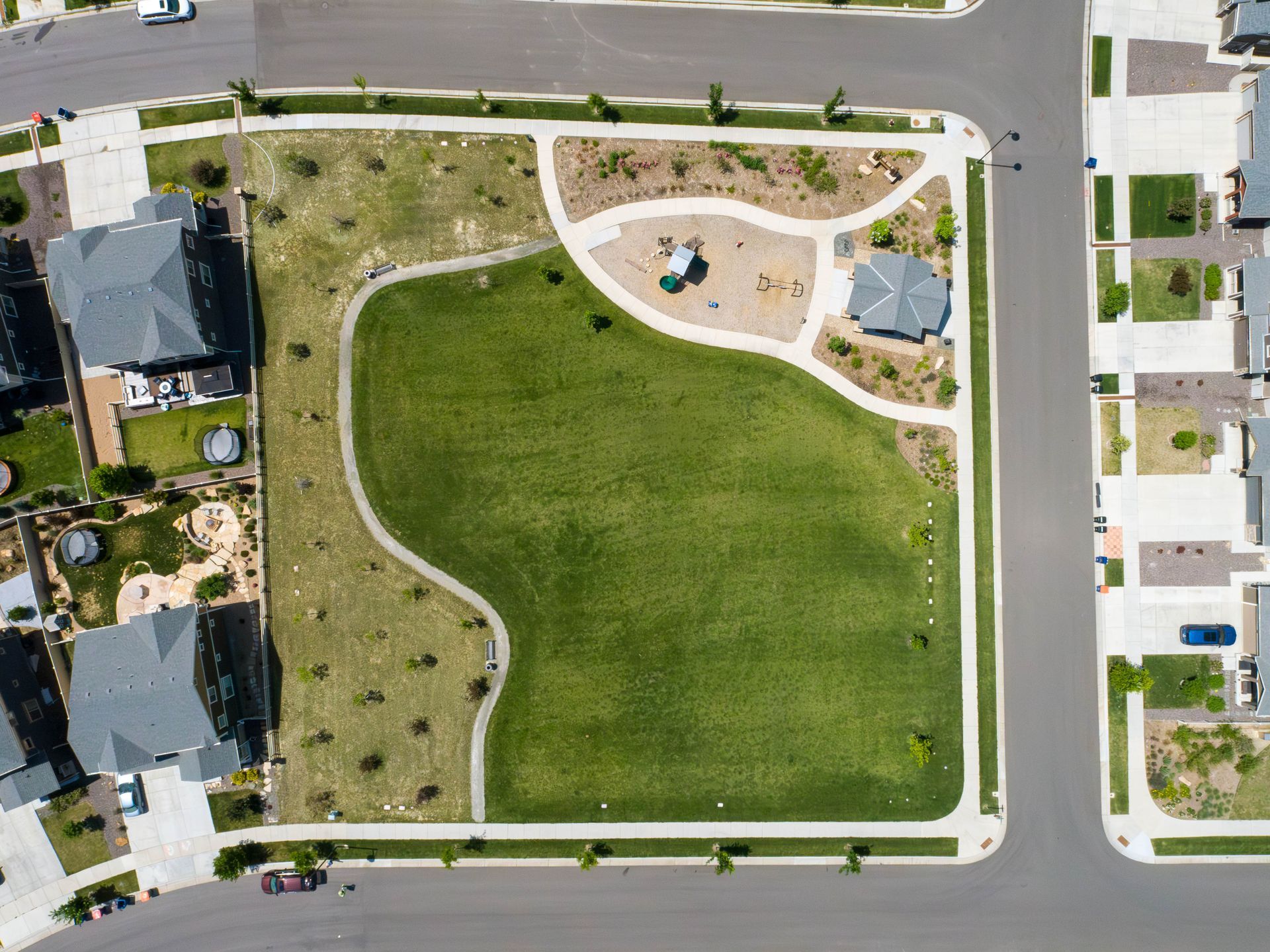 Drone image of park