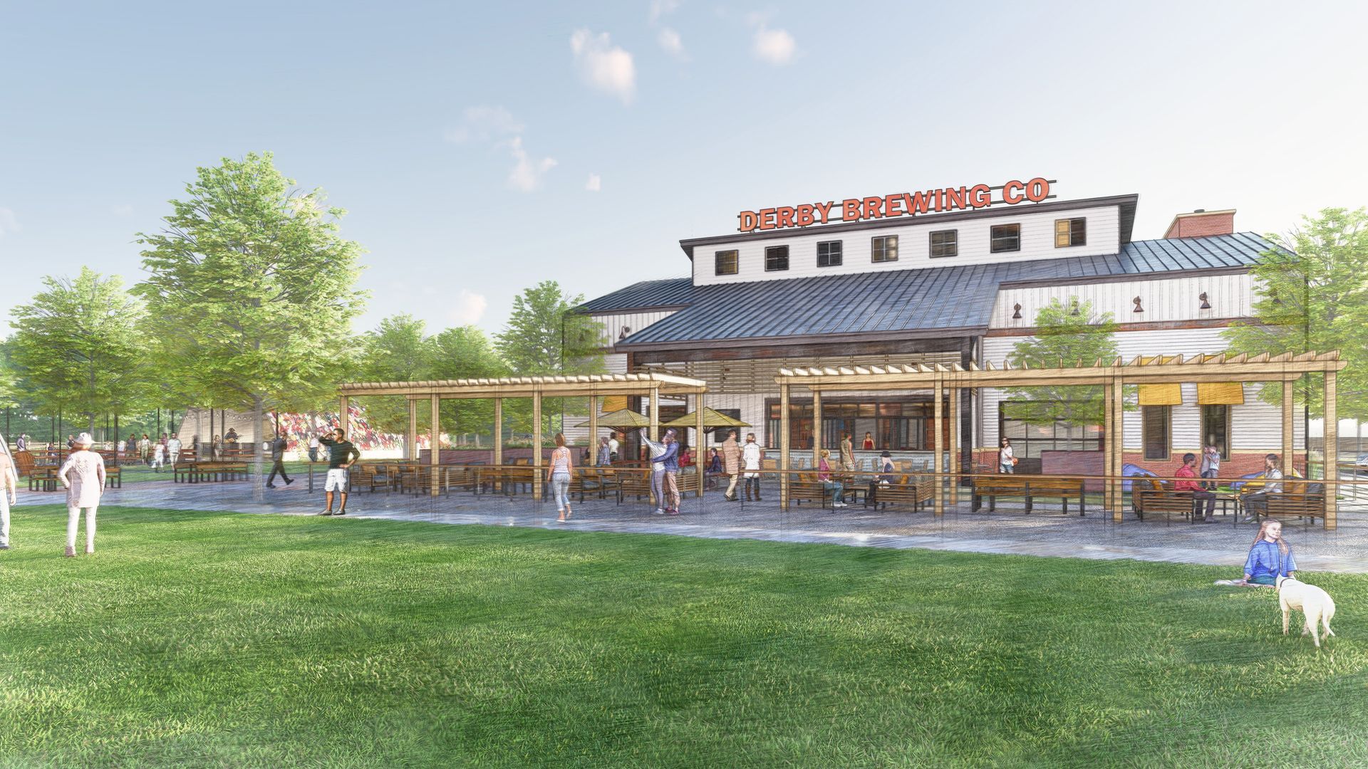 Retail development rendering