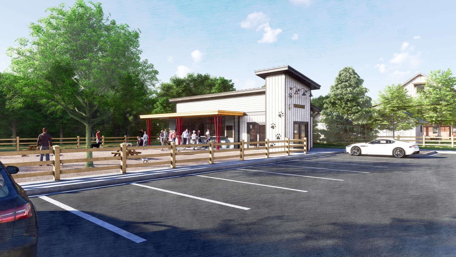 Retail development rendering