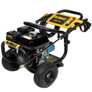 A dewalt high pressure washer with a gas engine