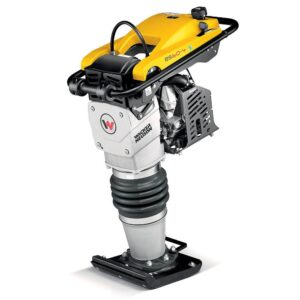 A yellow and white machine with the letter w on it