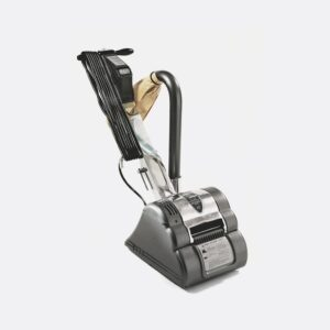 A blender is sitting on top of a charger on a white background.