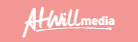 White “Atwill media” logo on a pink rectangular background
